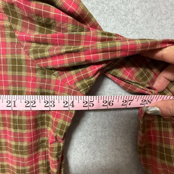 Ralph Lauren Shirt Men's Large Classic Fit Red Green Plaid Button Up Long Sleeve - Picture 5 of 5